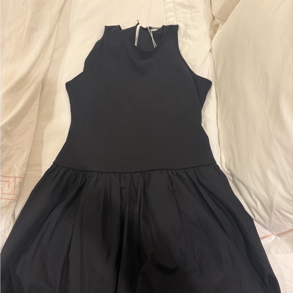 Mango Black Sleeveless Dress with balloon bottom never worn